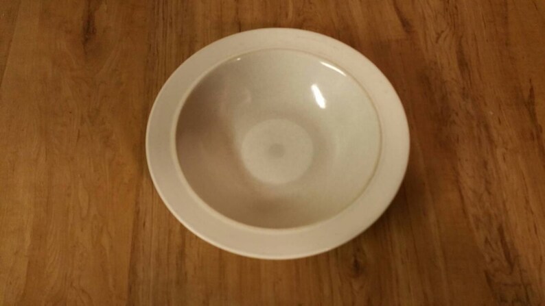Beige Center W White Circle On Sale Rare Find Mikasa Celeste 8.25 inch Rimmed Soup Bowl with White Rim