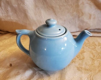 Baby Blue, Single Serving Pottery, Tea Pot, Vintage Kitchen Tool, Unmarked Pottery, Estate Sale Find