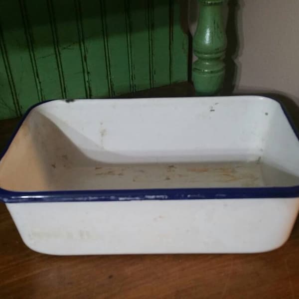 Blue and White Rectangular Planter - Etsy