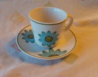 On Sale Noritake UP SA Blue Daisy Progression China Cup and Saucer Set