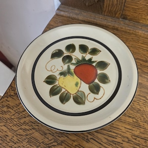 70s Flower Rim Plate - Etsy