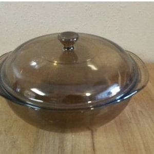 Pyrex Brown/Amber Covered Casserole Dish, Replacement Dish,  1.5 Liter, Corning Ware