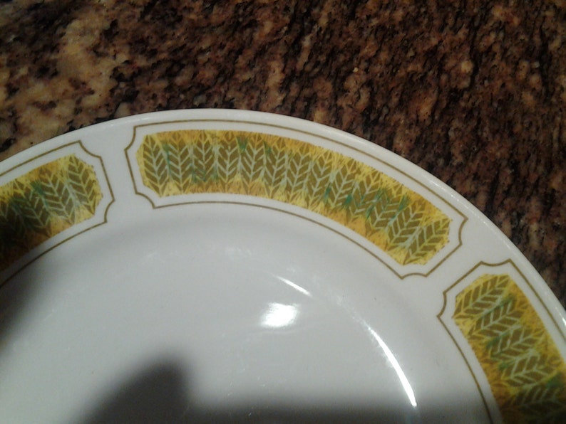 Vintage Franciscan China Yellow and Green Leaf Replacement 5 inch Salad Plate image 4