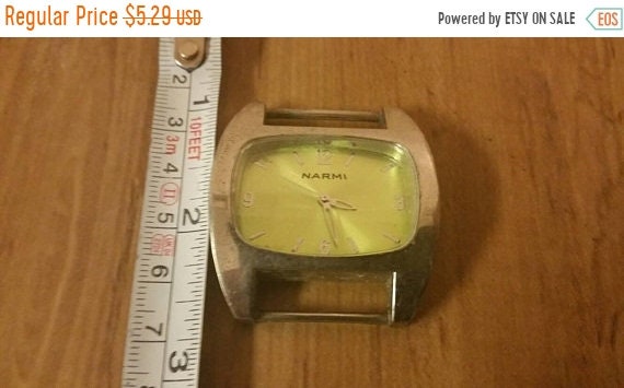 on sale working narmi silver toned watch face with stainless etsy