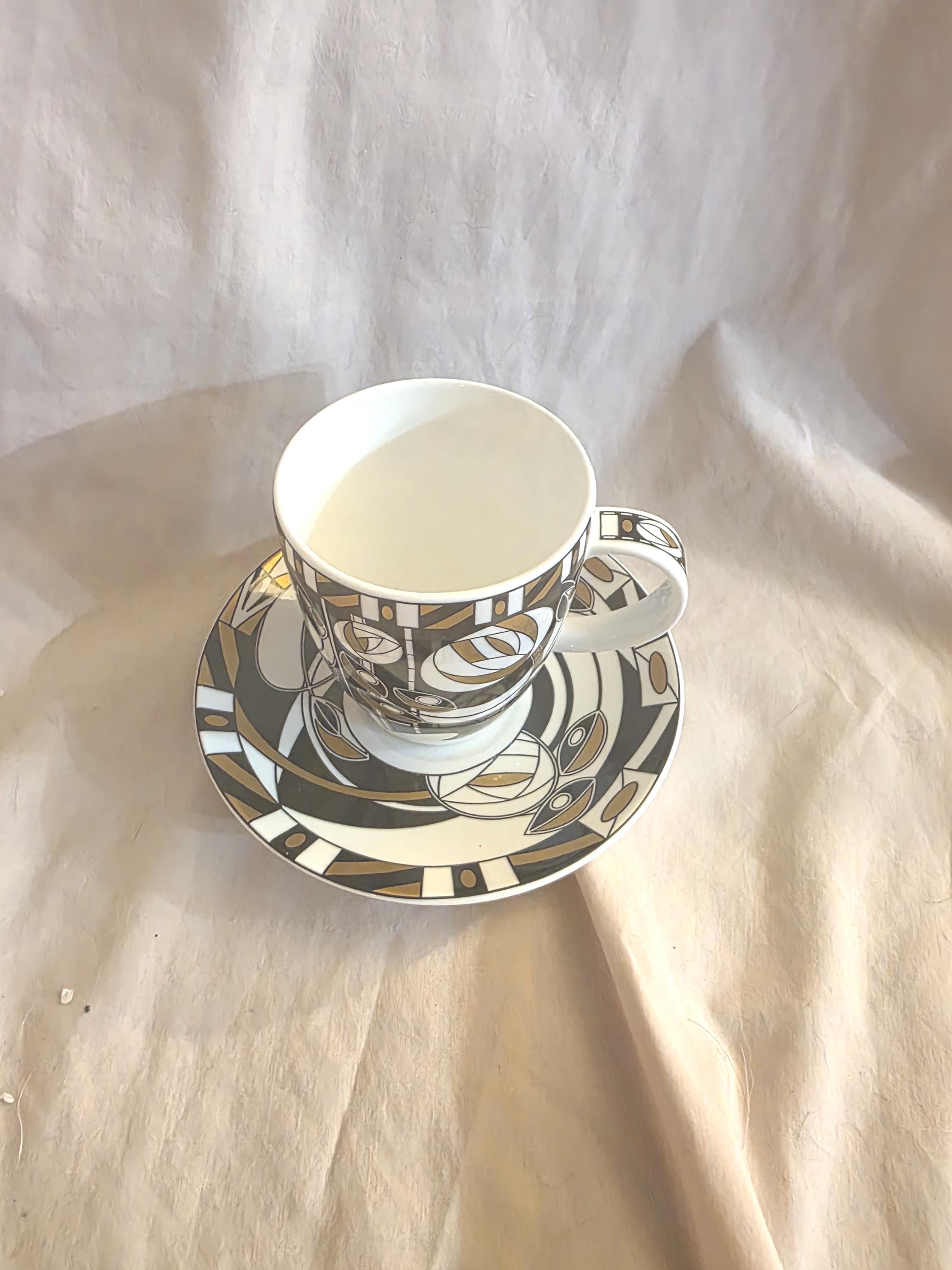 Rare, Hudson Middleton, Gold Mackintosh Pattern, Small Cup and