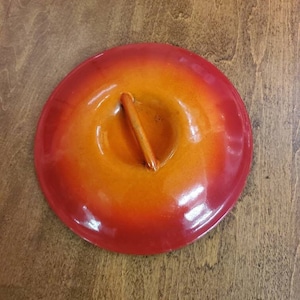 Decosware, Spicy Red and Orange , Couvercle LeCreuset 5,60 pouces, Couvercle en fonte de remplacement, Fabriqué en Belgique, P14