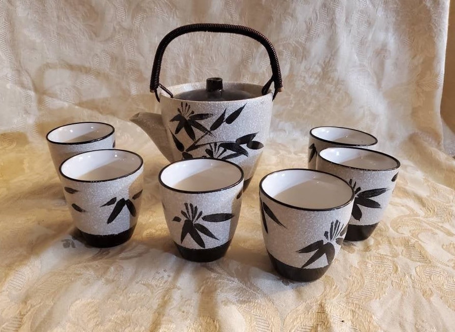 OMC Japan, Otagari, Stoneware Tea Set, 7 Pieces, Teapot With
