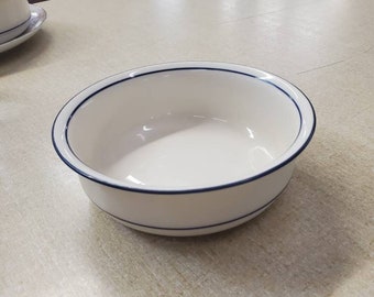 Lenox Chinastone Dinnerware Set Blue Pinstripes Dinner