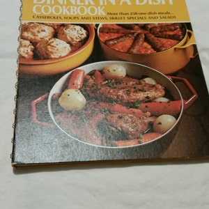Betty Crocker diner in een schotel 1973 spiraal gebonden boek