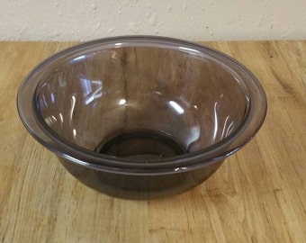 Pyrex Purple Amethyst Glass 1 Quart Glass Mixing Bowl Vintage Kitchen Stackable Dish