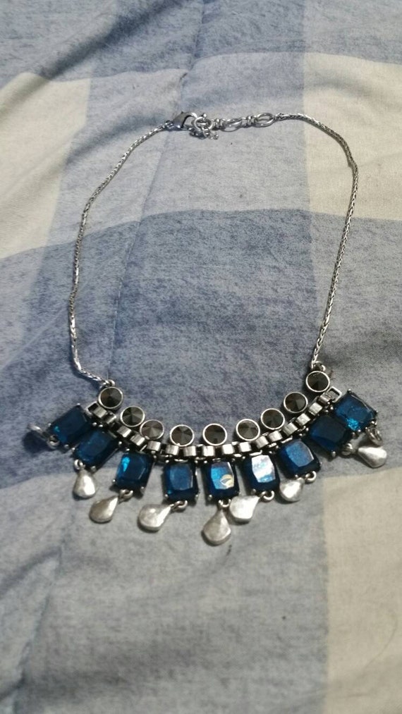 Reversible Egyptian Style Silver Toned Metal and … - image 2