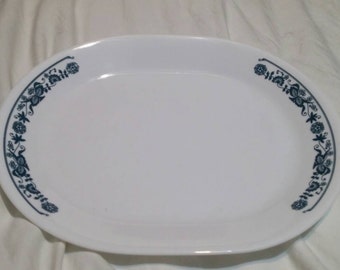Corelle Old Town Blue Onion 12 pulgadas plato de servicio o plato de reemplazo de plato 1980s Cocina