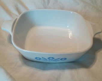 Pyrex Cornflower Petite Size P-41 Square Casserole Vintage Kitchen Replacement Dish