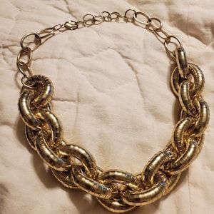 Collar de gargantilla de metal ligero en tono dorado de 18 pulgadas, bisutería, accesorio de moda, joyería de propiedad asequible