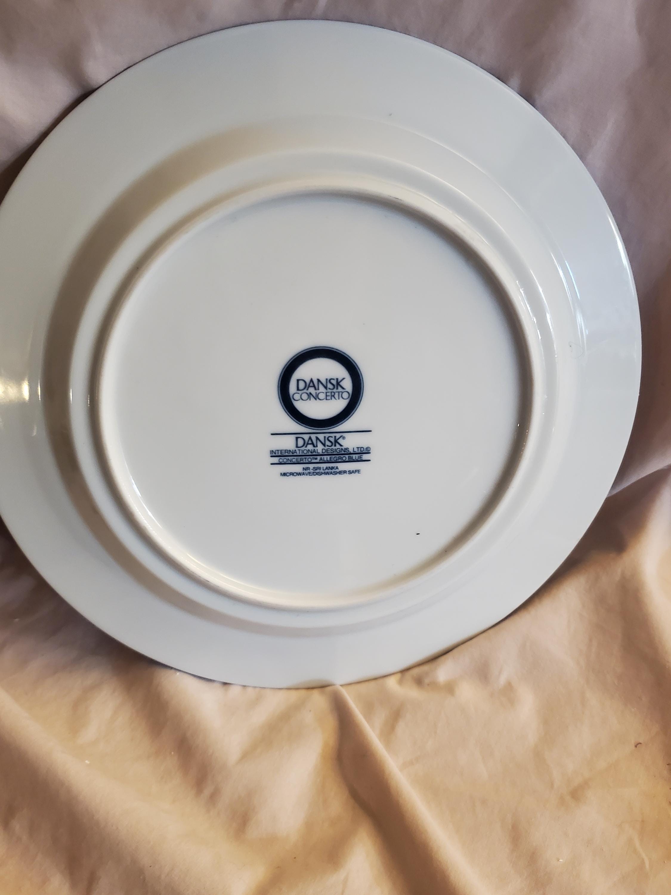 Dansk Concerto, Allegro Blue, 10.76 Inch Dinner or Chop Plate Made