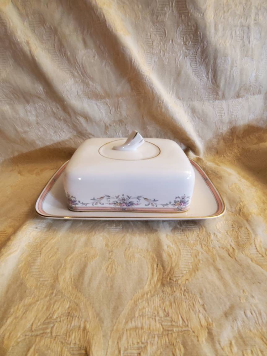 Christopher Stuart, Spring Crest, Rectangular Butter Dish, 2 Piece Set ...