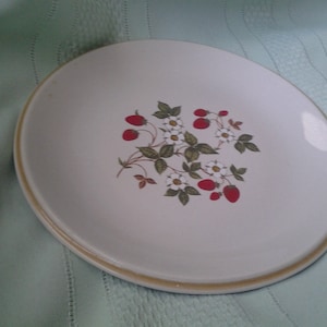 Vintage China Sheffield China Strawberries and Cream 6.75 inch Salad Plate