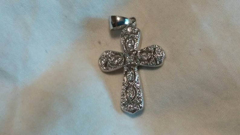 On Sale 925 Silver Cross Charm Pendant Fashion Accessory for Jewelry Making Relgious Jewelry