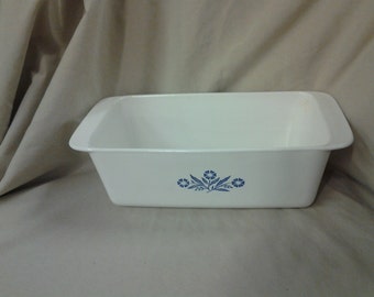 Corning Ware Blue Cornflower 2 Quart Loaf Pan Vintage Kitchen Meatloaf Dish