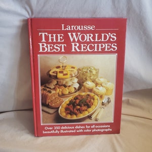Larouse Les meilleures recettes du monde publiées en Italie, livre de planification de repas cartonné, 350 recettes, illustrées de photographies couleur