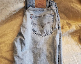 Vintage Levi's W36 X L34 501 XX Original Riveted Medium Blue Jeans