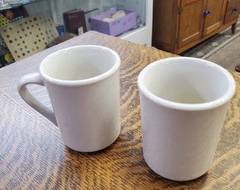Set of 2 Solid White Crestware Mugs Restaurant Ware, Diner Style, Heavy  Duty Microwave Safe - Etsy