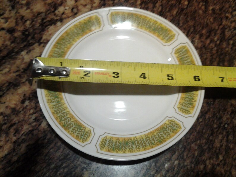 Vintage Franciscan China Yellow and Green Leaf Replacement 5 inch Salad Plate image 3