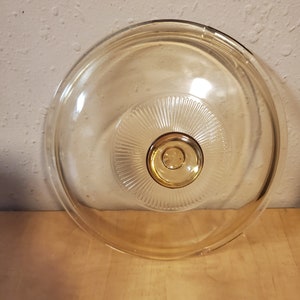 No Maker, 9.25 inch Gold Glass Lid, Replacement Lid, Crock Pot Lid, Casserole Dish Lid
