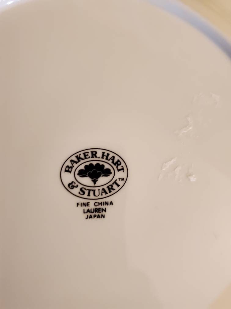 Baker, Hart and Stuart, 10.25 Inch, Lauren Pattern, Dinner Plate