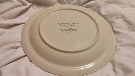 International China 皿 4枚セット　ストーンウェア プレート International China Company 12 Inch Stoneware Canyon Collection