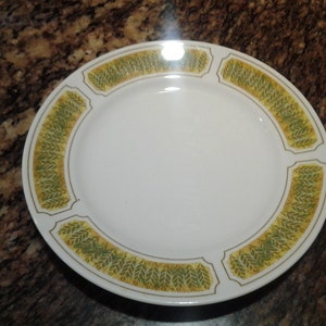 Vintage Franciscan China Yellow and Green Leaf Replacement 5 inch Salad Plate image 1