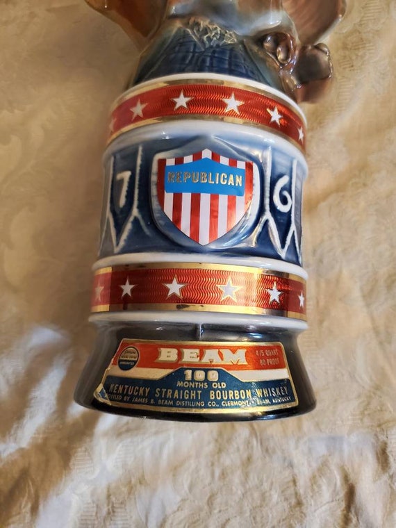Jim Beam, Repulican, Elephant Alcohol Decanter or Urn, Vintage