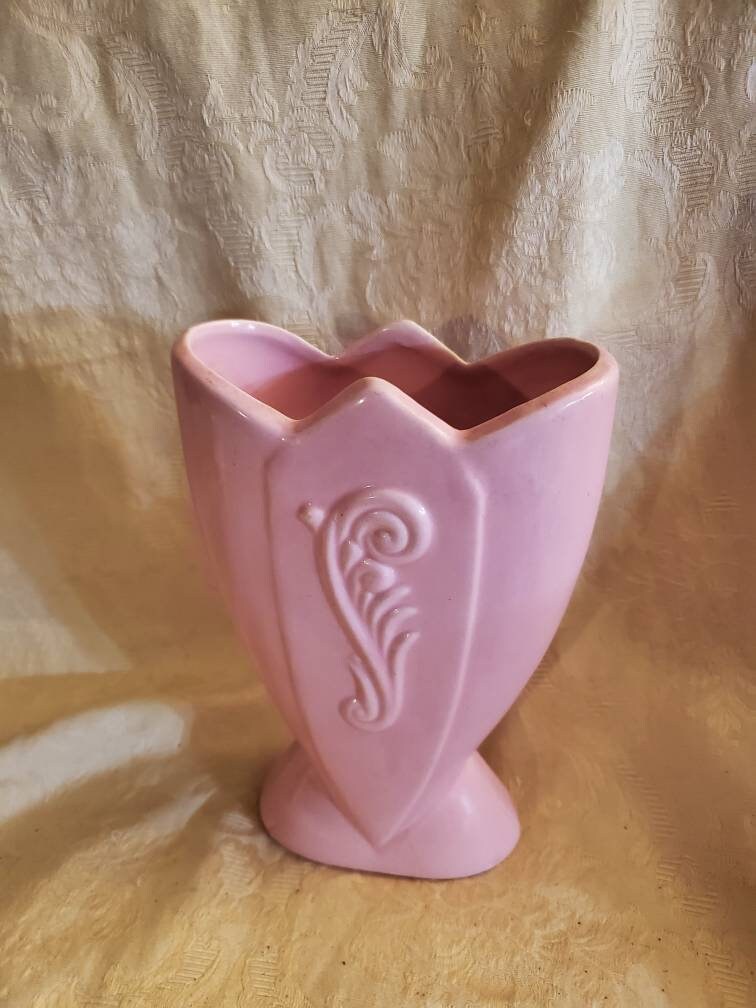 Vases Home Décor Flower Vase Pale Pink Shabby Chic Floral Design Tulip ...