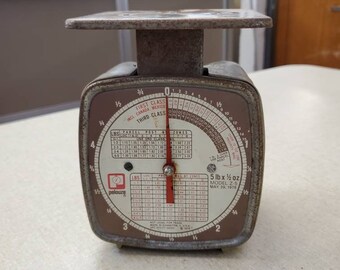 Vintage Postal Scale Pelouze Model ZC-5 1967 5 Pounds From