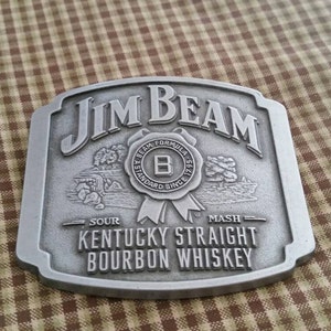 Western Style Jim Beam Sour Mash Kentucky Straight Bourbon Whiskey Belt Buckle Fashion Accessory