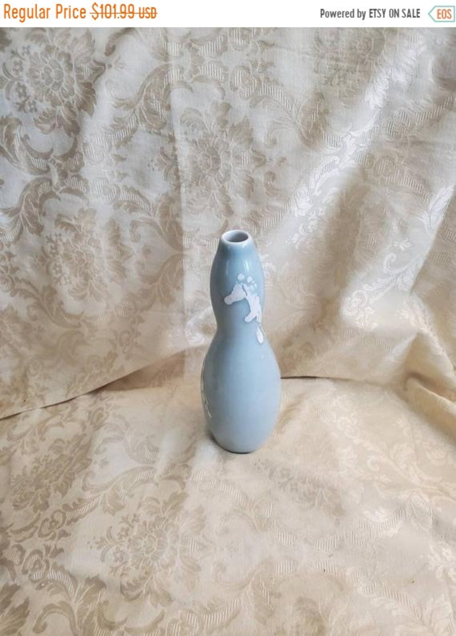 On Sale 1900s Chinese Celedon Baby Blue Vase Antique Home Etsy