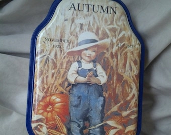 Collectible Autumn Good Housekeeping Advertising Tin or Candy Box