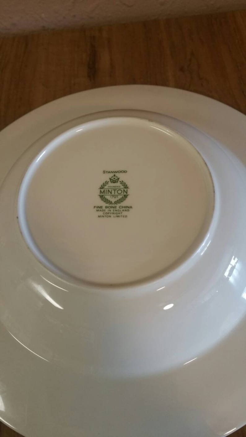 On Sale Rare Find Minton Stanwood 9 Inch Large Rimmed Soup Etsy