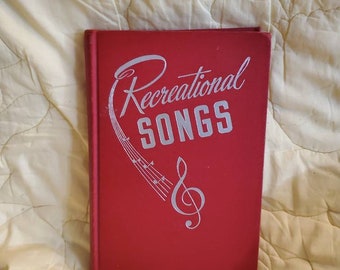 Rare Find, Recreational Songs, Hardback Book, 1949 Sheet Music Book, The Church of Jesus Christ of Latter-Day Saints, Collectible