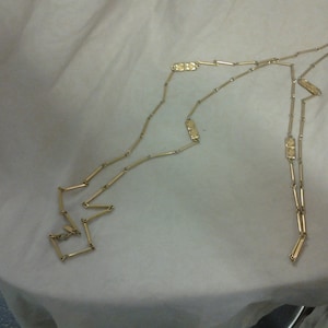 Collectible Bling 50 inch Gold Tone Monet Chain Necklace Costume Jewelry