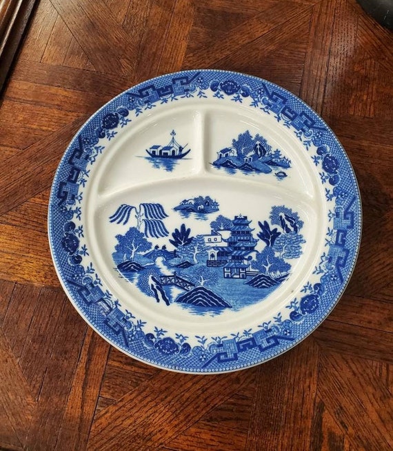 ブルーウイロー皿　ディナープレート ∅25.6㎝ 　R1725お8 Made in Japan, 10.25 Inch, Restaurant Ware, Blue Willow Divided