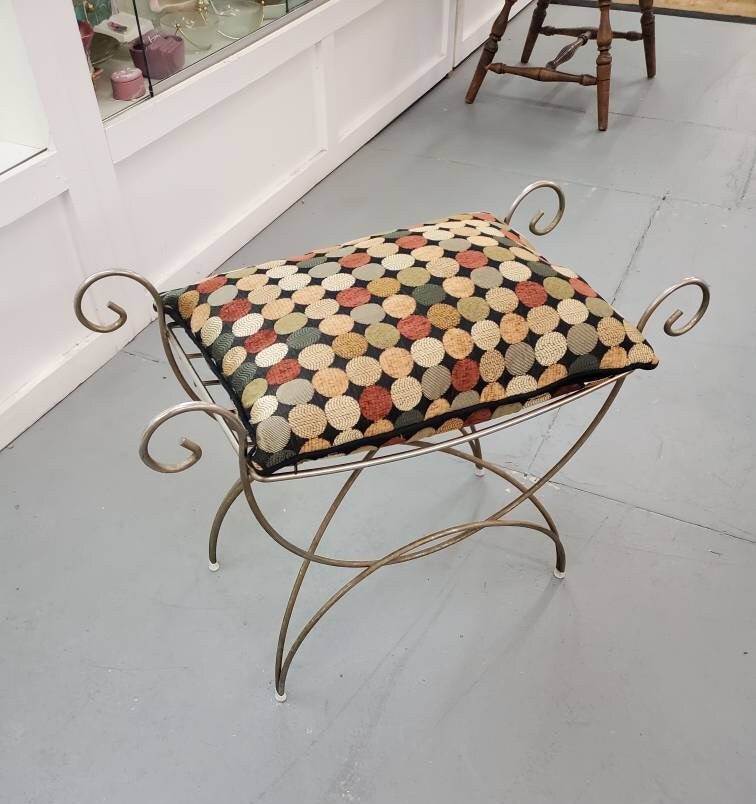 Brass vanity cheap chair