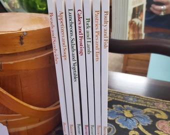 Set of 7 Banner Press Cookbooks from the Home Cooking Library 1978 Small Hardback Books, Volumes 2-8
