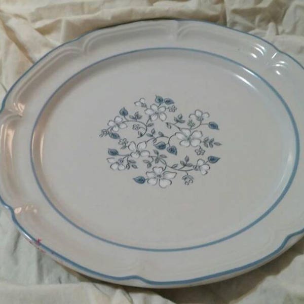 The Covington Edition Stoneware 10.25 inch Hand Decorated Dinner/Chop Plate Avondale  Serving Plate