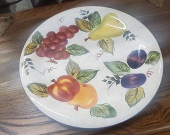 Oneida, Vintage Fruit, 10.50 Inch Dinner Plate, Large Fruit Design