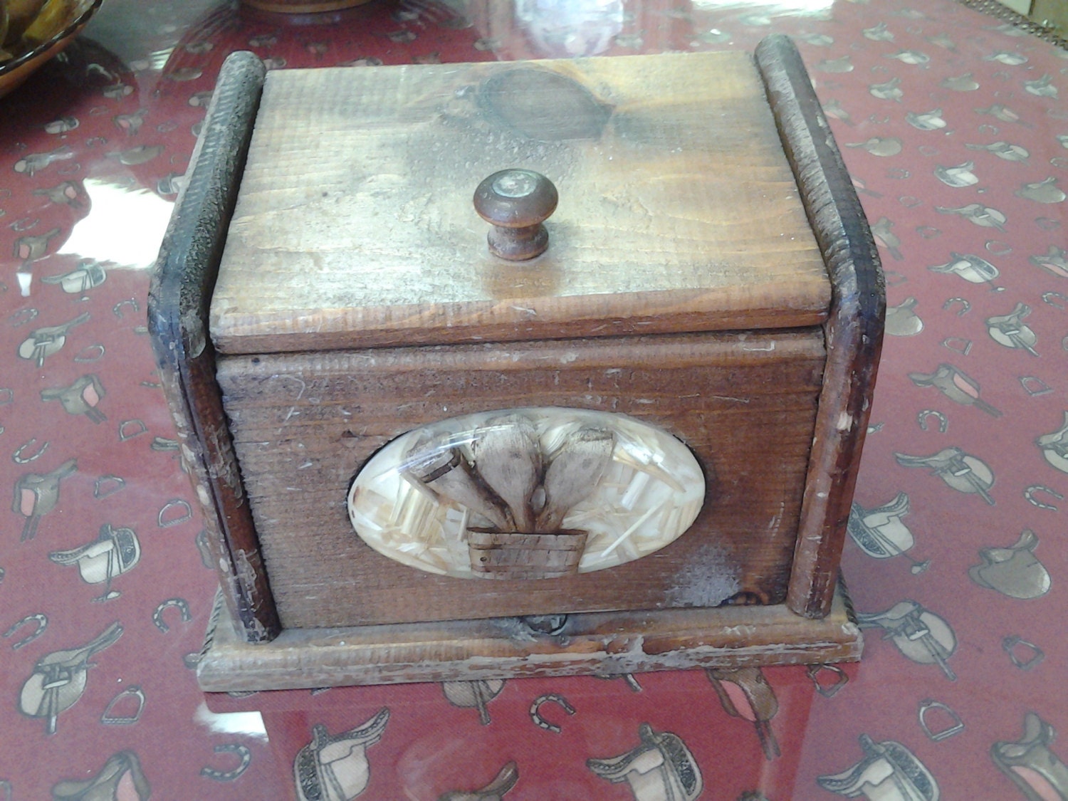 On Sale Vintage Lucite and Wood Recipe Box or Container With Etsy
