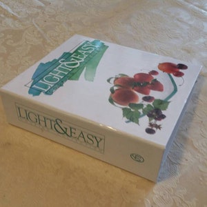 Light and Easy, Cooking Collection, 1991, 3 Ring Binder Cookbook, Vintage Cooking Tool, Recipe Guide