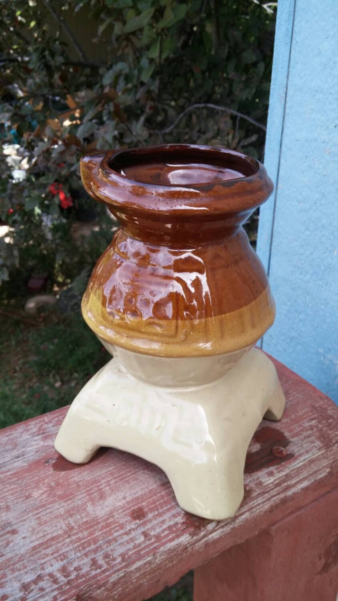 Utensil Crock Pot Belly Stove Decoration Pottery Vase Vintage Kitchen