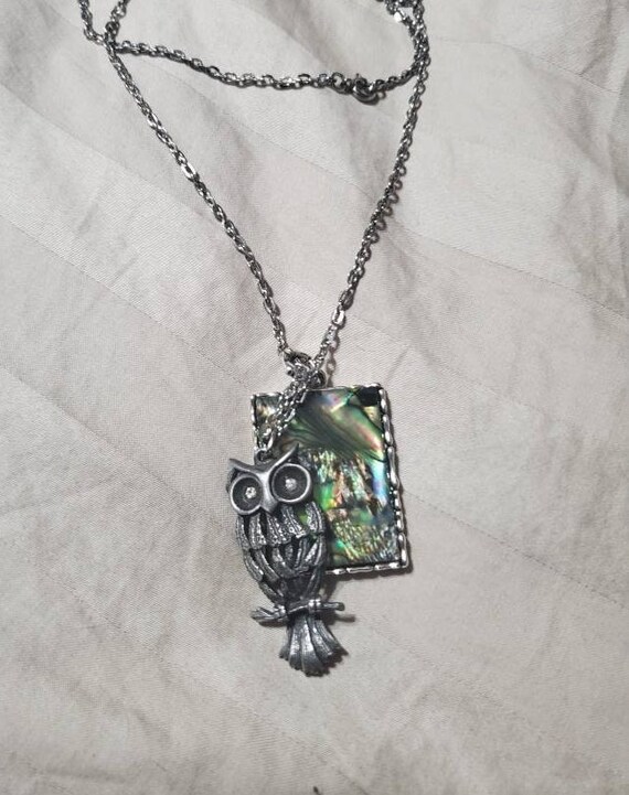 22 inch, Silver Toned, Owl and Rectangular Rainbo… - image 1