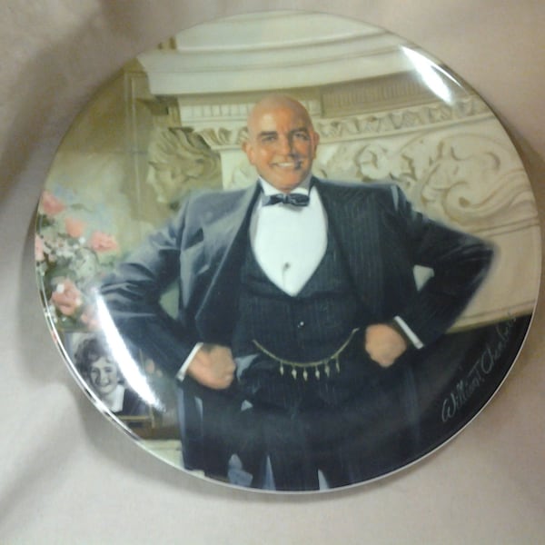 Daddy Warbucks Edwin Knowles 2nd Edition Collectible Porcelain Plate